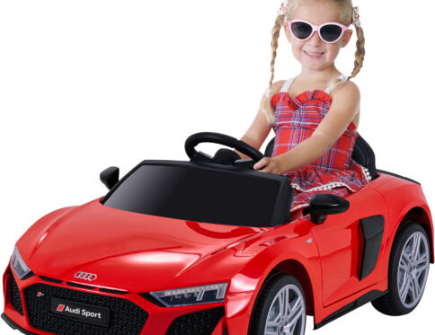 Mașină electrică pentru copii Audi R8 Spyder, 60 wați, faruri LED, telecomandă