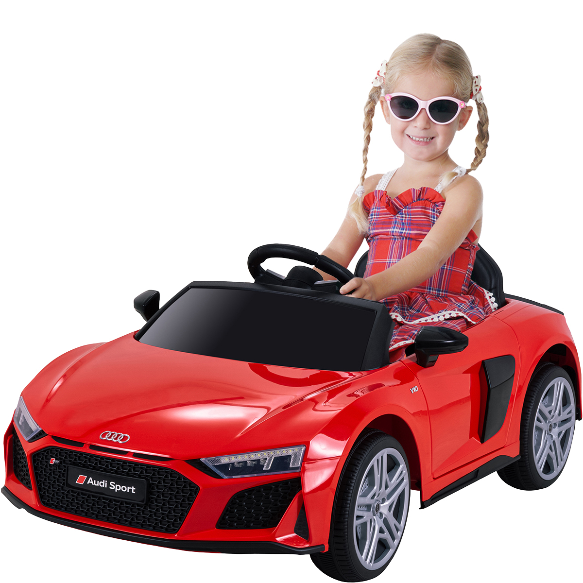 Mașină electrică pentru copii Audi R8 Spyder, 60 wați, faruri LED, telecomandă