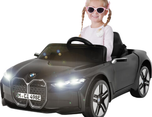 Mașină electrică pentru copii BMW i4, telecomandă, iluminare LED,