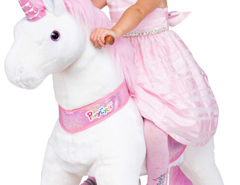 Unicorn, pluș, pe roți, Steaua Shooting, Mic. 3 – 5 Ani